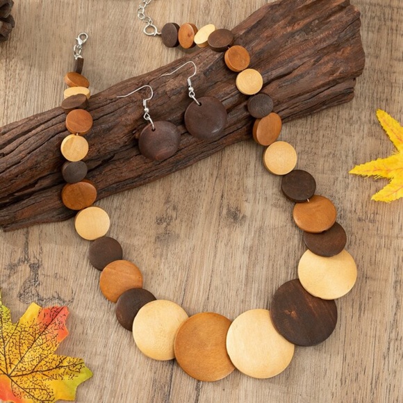 3pcs Bohemian Style Circular Decorative Jewelry Set For Women's Daily Wear - Picture 2 of 3